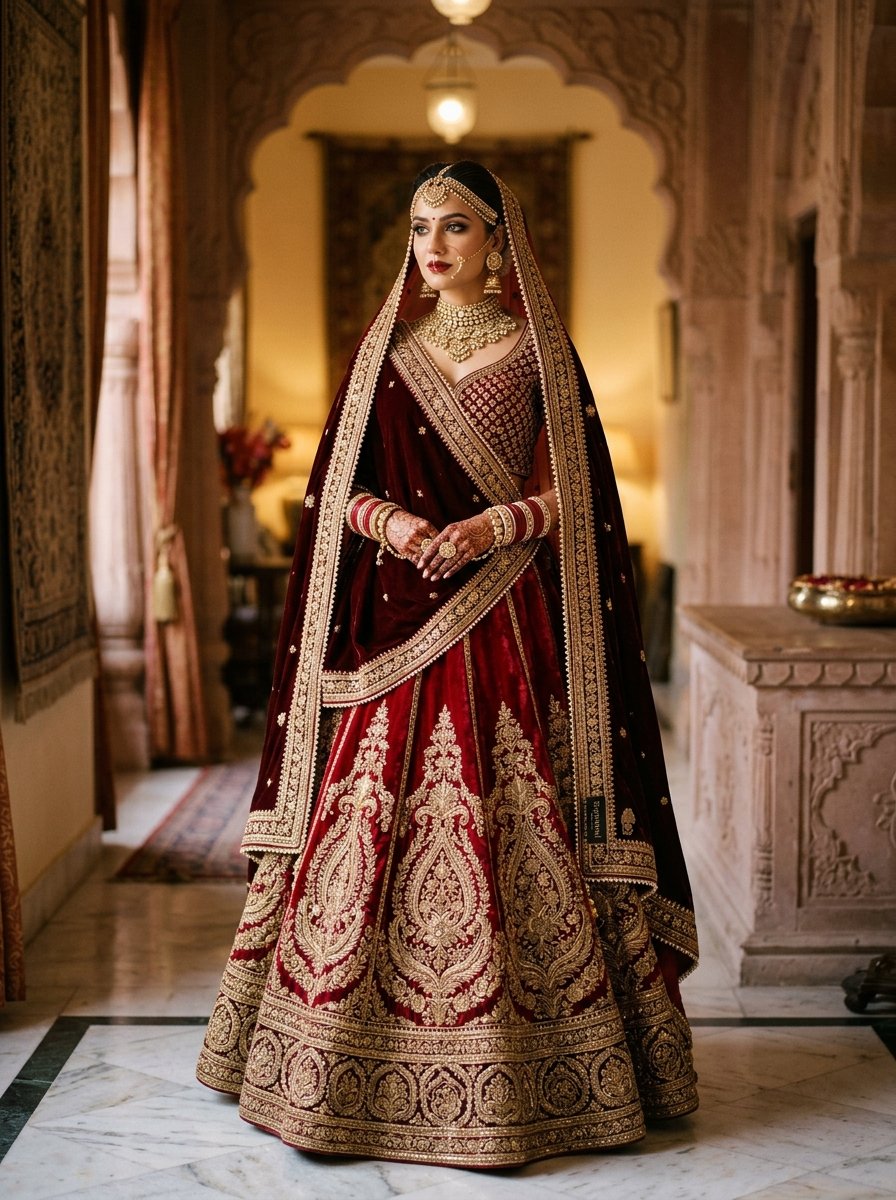 Gulnaaz Velvet Bridal Lehenga