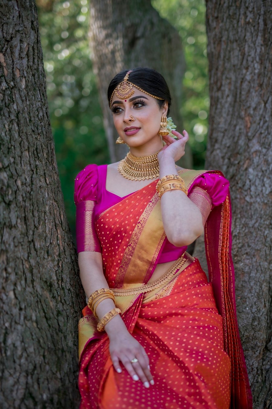 Tara Temple Border Saree